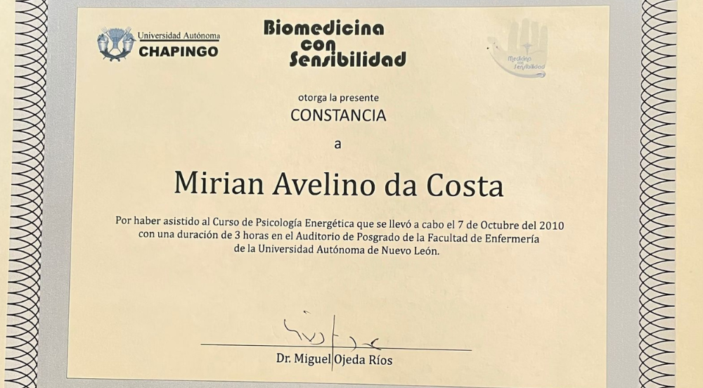 Certificado Mirian Avelino